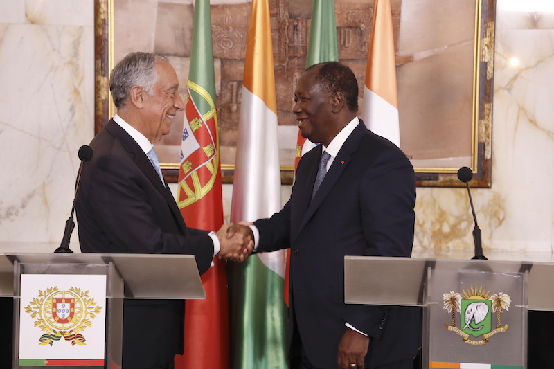 COTE D’IVOIRE-PORTUGAL: LES PRESIDENTS ALASSANE OUATTARA ET MARCELO DE SOUSA REAFFIRMENT LEUR ENGAGEMENT A CONSOLIDER LES RELATIONS BILATERALES