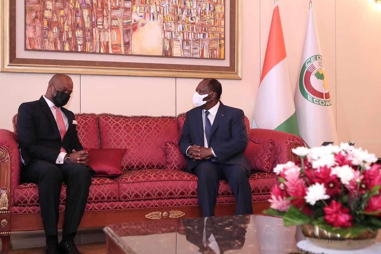 COMMERCE INTRA-AFRICAIN: LE PRESIDENT ALASSANE OUATTARA ECHANGE AVEC LE SECRETAIRE GENERAL DE LA ZONE DE LIBRE-ÉCHANGE CONTINENTALE AFRICAINE (ZLECAF)